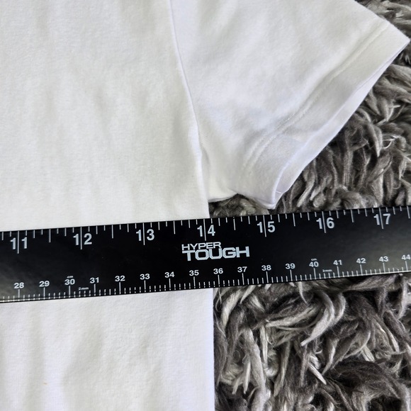 Forever 21 Womens White Short Sleeve Cropped Polo Shirt Size Medium Cotton Blend - Picture 5 of 6